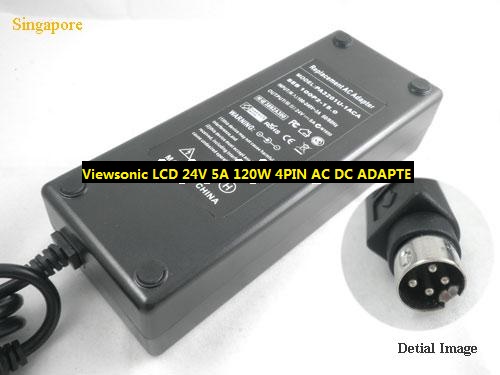 *Brand NEW*STD-24050 SDK-0910 PA-2400-01CK-ROHS Viewsonic LCD 24V 5A 120W 4PIN AC DC ADAPTE POWER SU